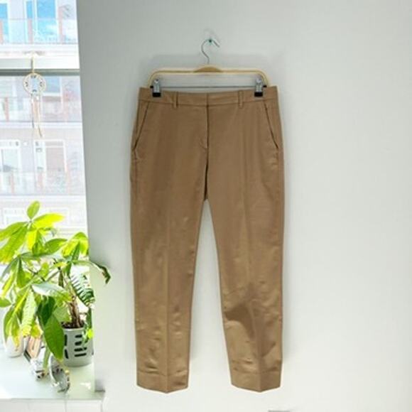 Gap Camel Brown Tailored Crop Khaki Pants Size 8 - Picture 1 of 4